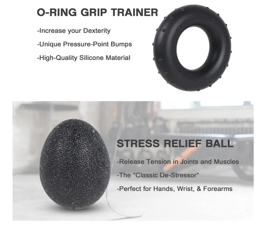 Wholesale 5 Pack Set Exercise Adjustable Fitness Exerciser Strength Trainer Resistance Strengthener Hand Grip Set