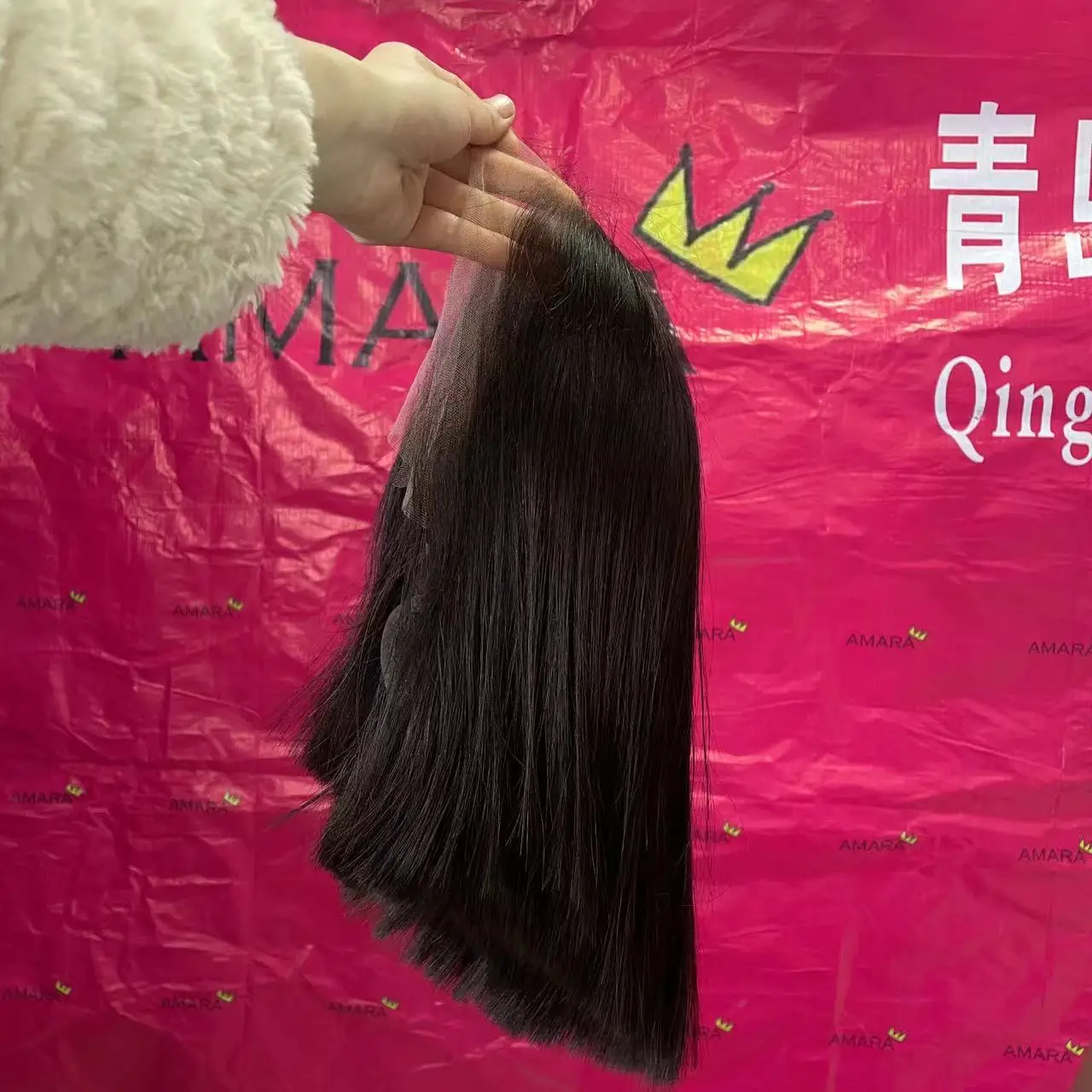 Amara best quality double drawn bone straight bob wig from vietnam bleach knot and HD frontal lace 100%human raw hair wig