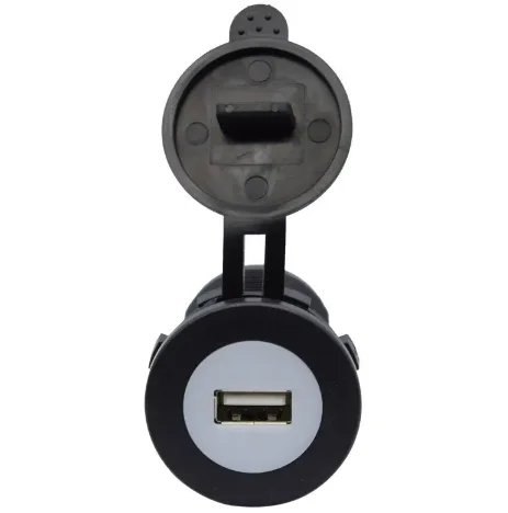 DC 12V Output 5V 2.1A round white core Single USB Charger Socket for Car Boat Marine Motorcycle Mobile RV ATV
