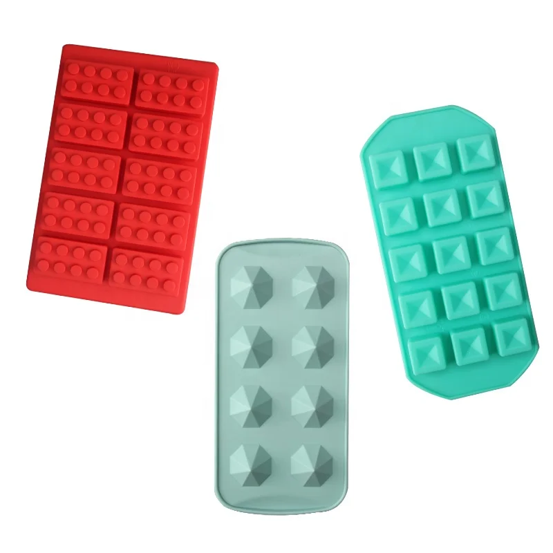 Food Grade Diamond/Toy Bricks Shape Cake Tools Silicone Chocolate Mold Ice Cube Mold