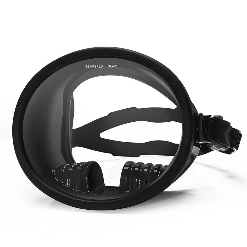 Diving mask Panoramic tempered glass snorkeling mask Silicone swimming mask