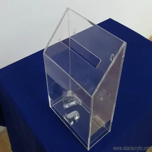 Цветные акриловые благотворительные коробки для пожертвований коробка предложений с замком настенный ящик цедака сбора комментариев бюллетеней