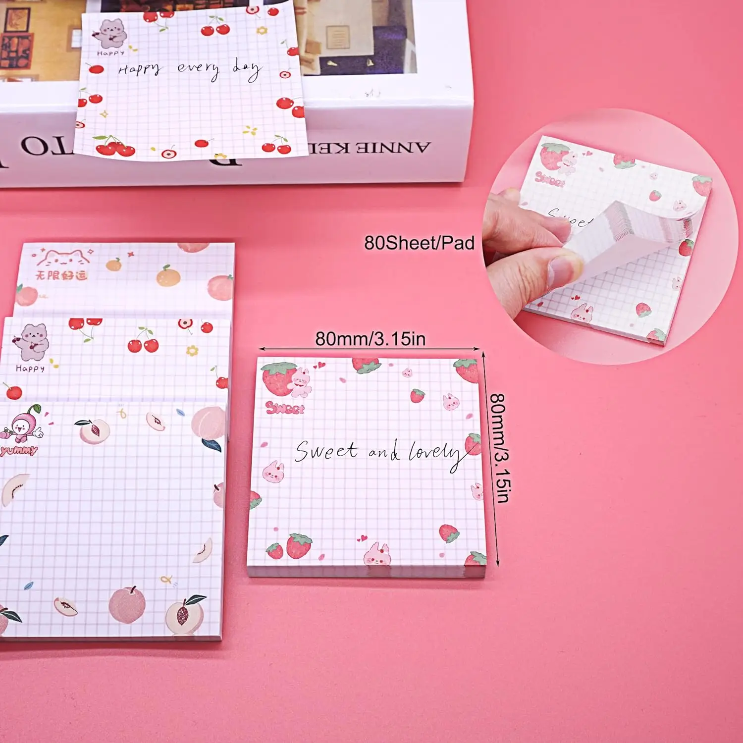 Stationery School Supplies Paper Posted It Sticky Note Pad Wholesale Cute Memo Pads Custom Kawaii Sticky Notes