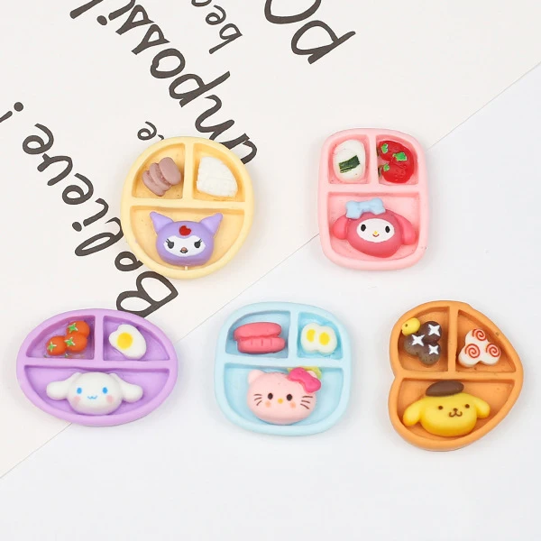 Slime Resin Charms Cute Set Flatback Mixed Assorted Kawaii Cartoon Embellishments Supplies for DIY Crafts Hair Clip Decorations