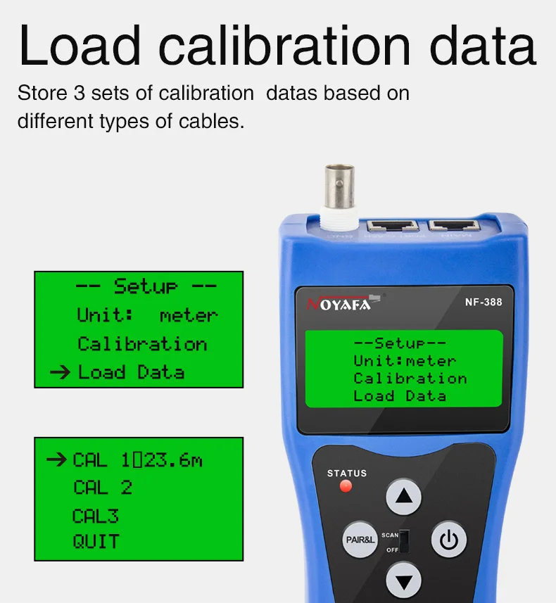 NOYAFA NF-388 LCD Wire Fault Locator test RJ45 RJ11 BNC and USB test Polarity and Voltage testing instrument with 8 remotes