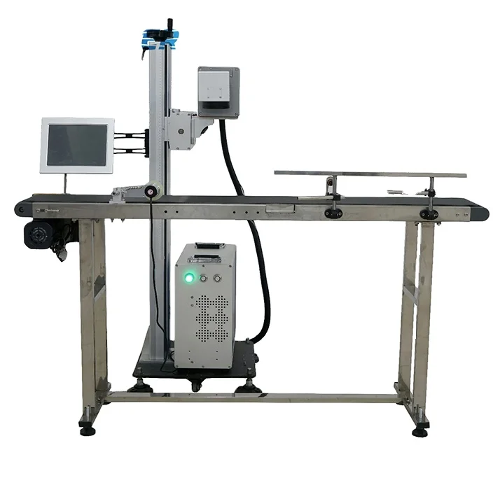 Home Business Laser Marking Machine Factory Price 2024 Co2 High Speed Flying Laser Engraving Leather Date Printing Engraver 30W