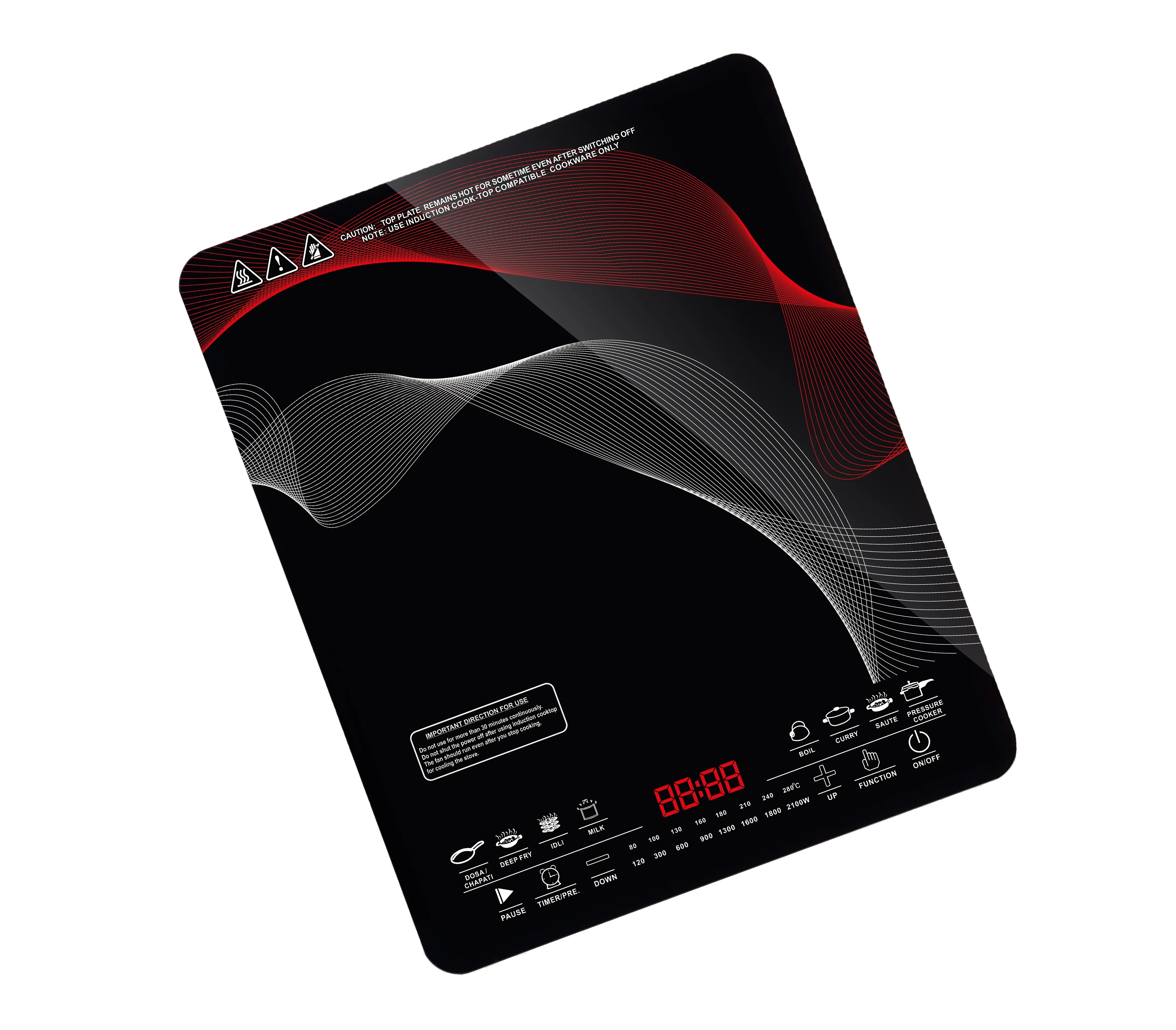 Induction Cookers Cooktop Spare Parts Square Infrared Cooker CKD Hot Sale Multifunction Ceramic Glass Crystal Panel SKD OEM