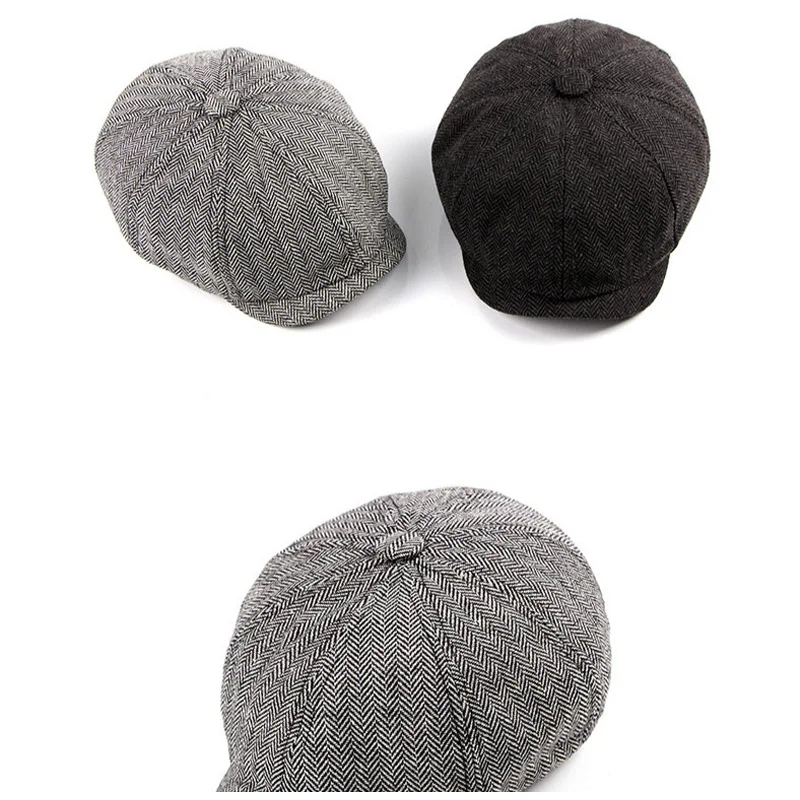 Китайские поставщики, Зимняя шерстяная шапка-Гламурница, плоская шапка для мужчин, ковбойская Кепка-Газетница, Кепка-Плющ