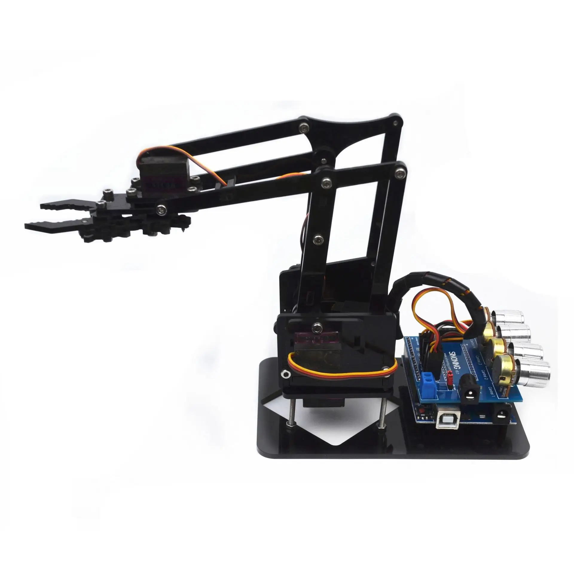 Wholesale Robotic Grasping Robot Arm 4 Degrees Of Freedom For Ardu ino Maker Learning Kit Metal Version