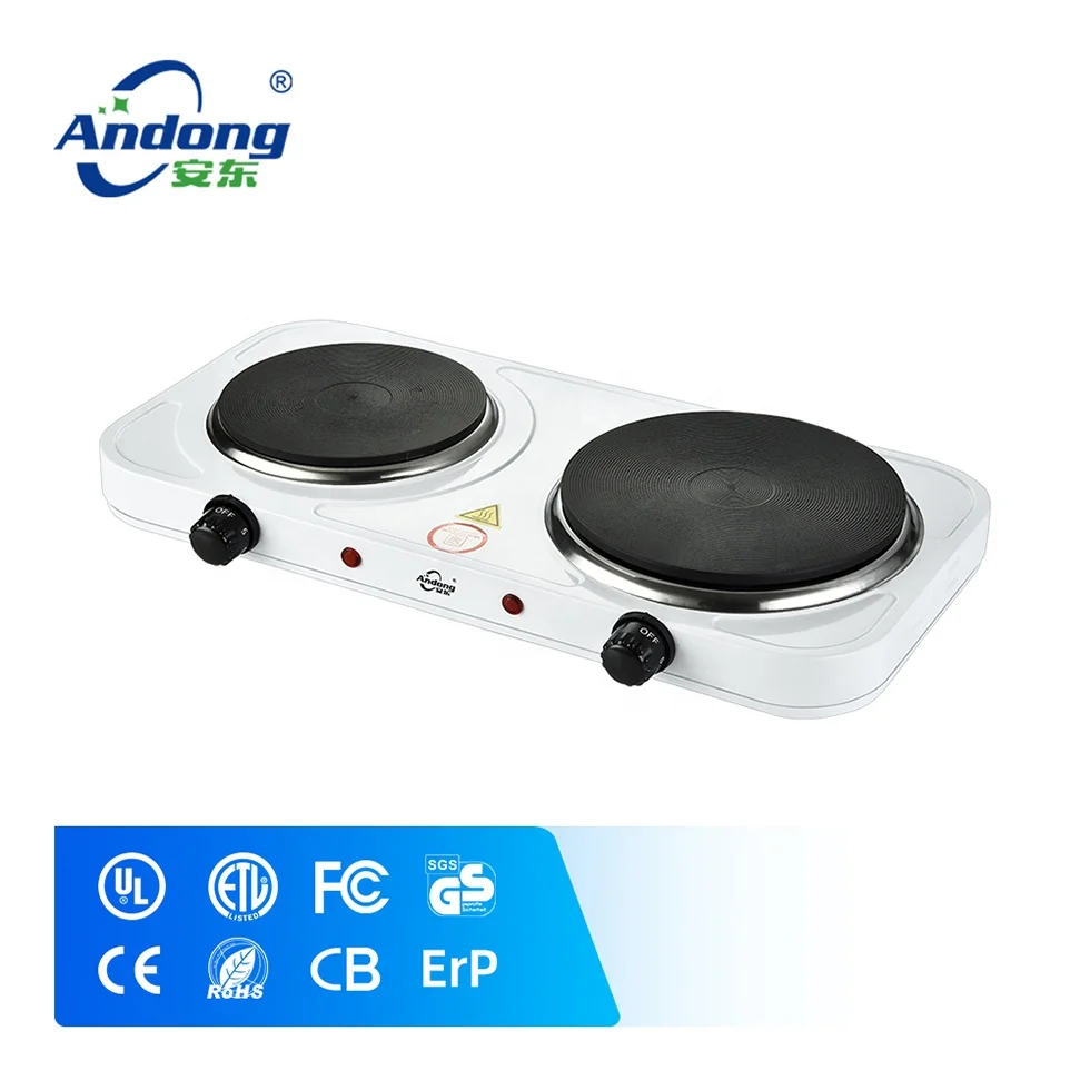 Andong factory price electric hot plate 2500w cooking hot plate double burner