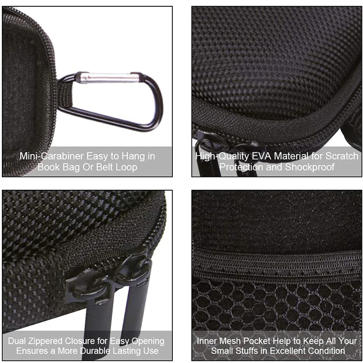 Portable Storage Hard EVA Case Earbud Cases for MP3 Players USB Cable Earphones Protective Hard Shell Travel Carrying Case Bag