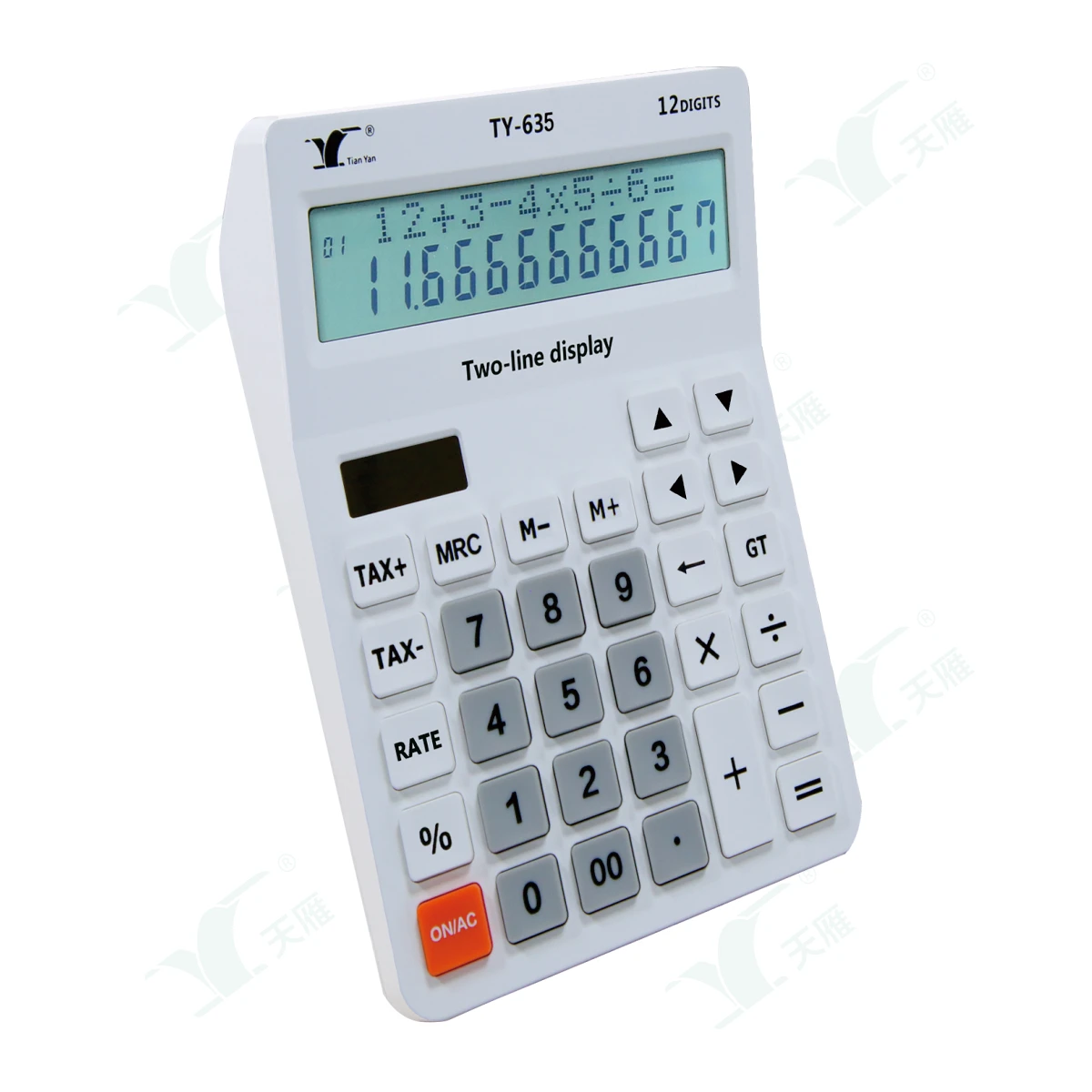 Налоговая функция настольного калькулятора 2-линейный дисплей батареи и Солнечный двойной настольный калькулятор