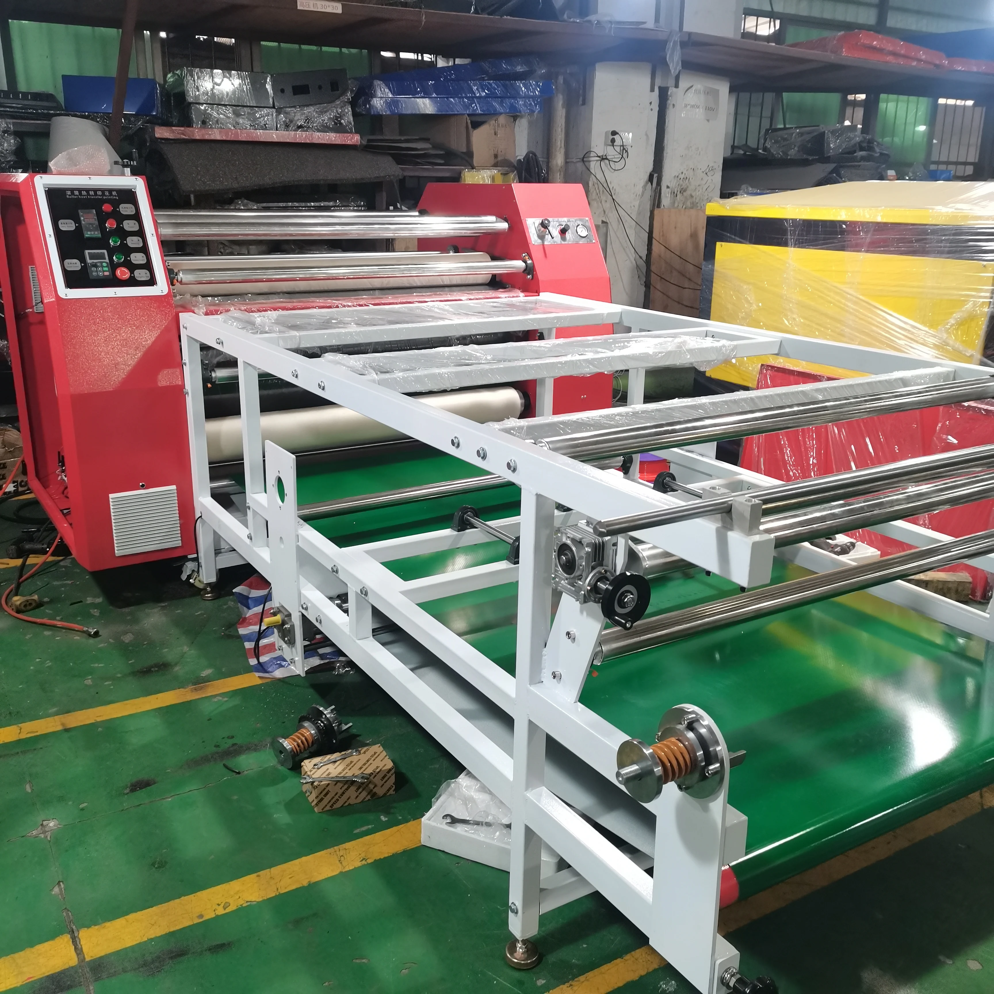 J 1700mm Width Textile Sublimation Calender roll to roll Fabric Printing Heat Press Machine