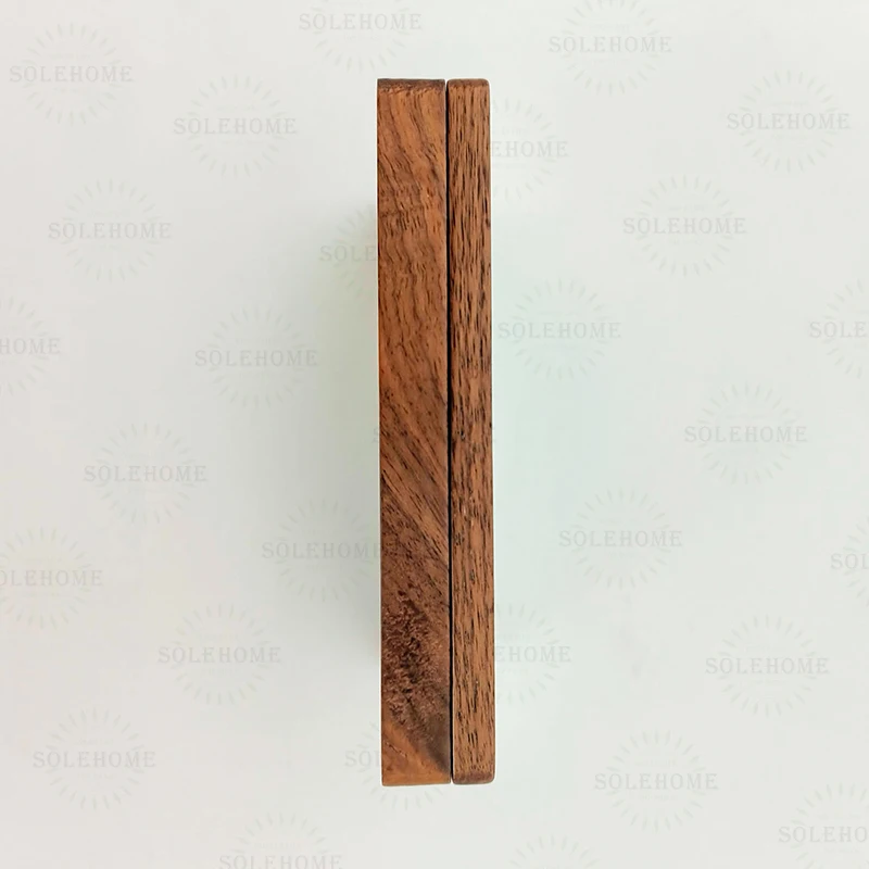 Walnut Wood Business Card Holder Magnetic Lid Storage Box for Index Card Organizer