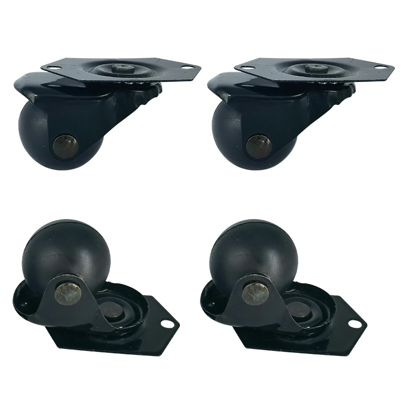 High Quality 35MM Furniture Baggage Trolley Transport Black PP Ball Wheel