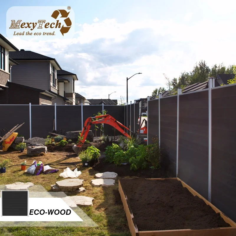 Durable lightweight garden us outdoor valla fence plastic fencing 1.8x1.8 wpc aluminum fence section