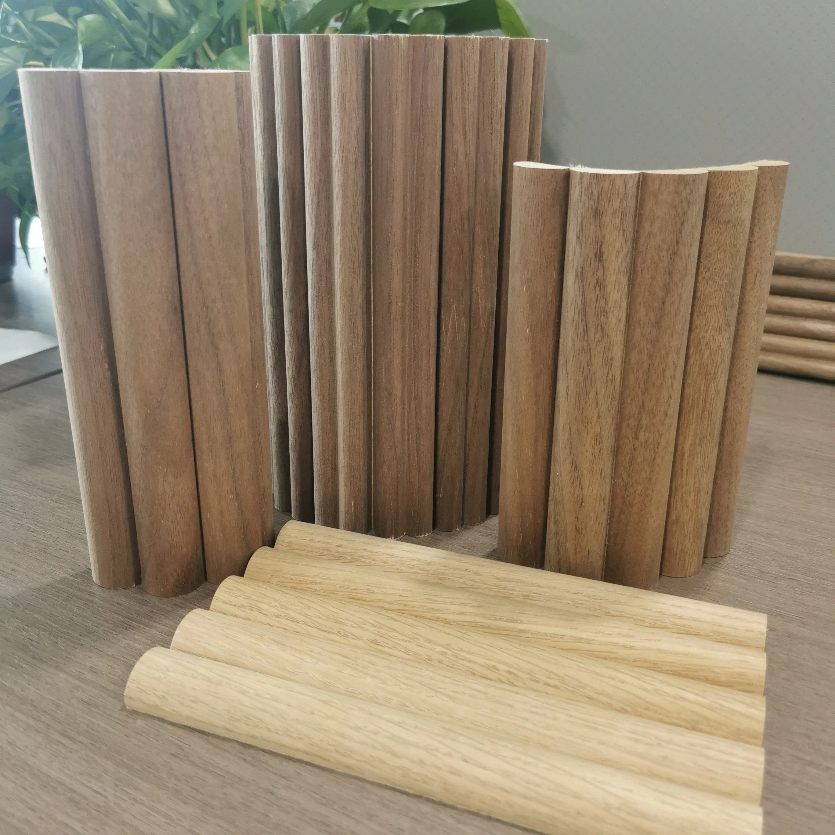 Natural Oak Wpc Wooden Wall Decor Wall Panel Ceiling  Eco-Friendly Mdf  Wall Panels  Acoustic Panels