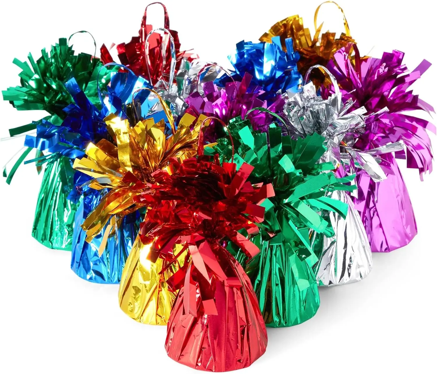 Shunli Balloon Weights with Colorful Foil plastic balloon weight balloon weight box for Birthday Party Decorations