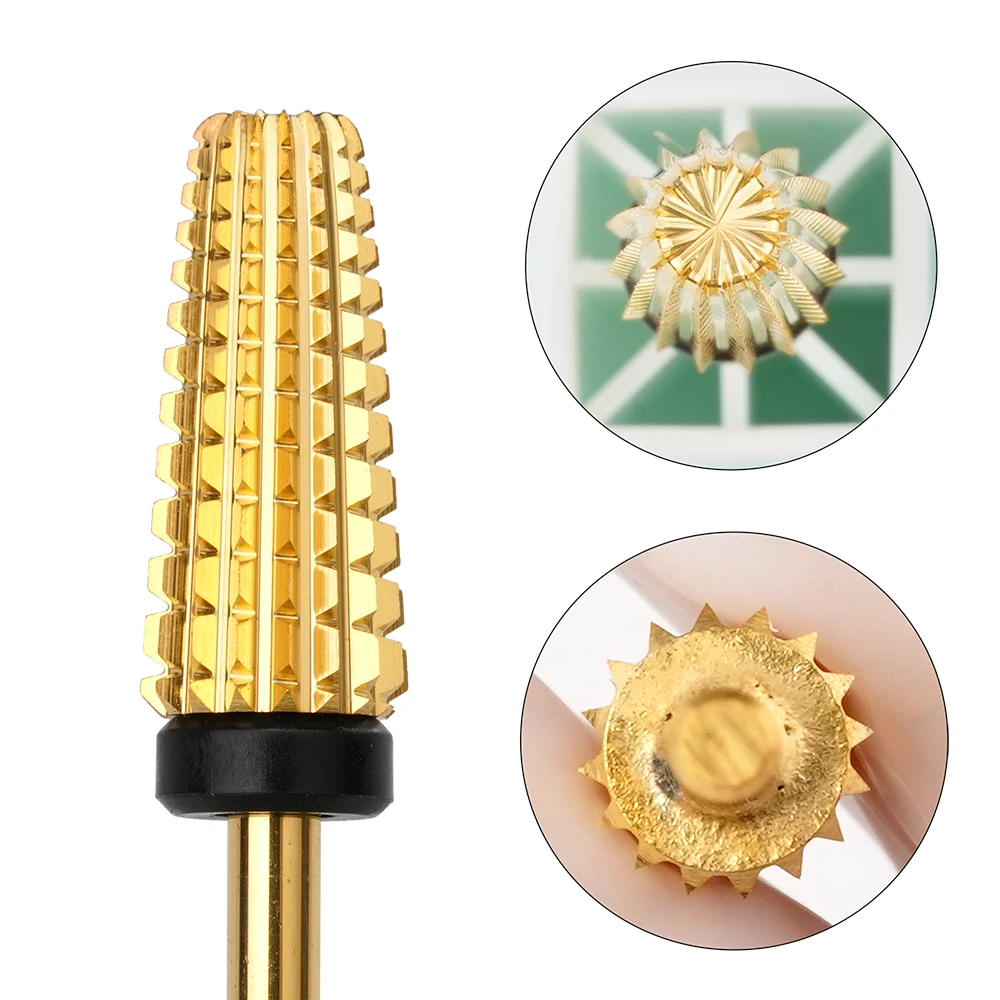 Free Sample Wholesale Professional tungsten  Purple Tornado New Type Manicure Anti-flying Dust E-file 5 in 1 nail drill bits