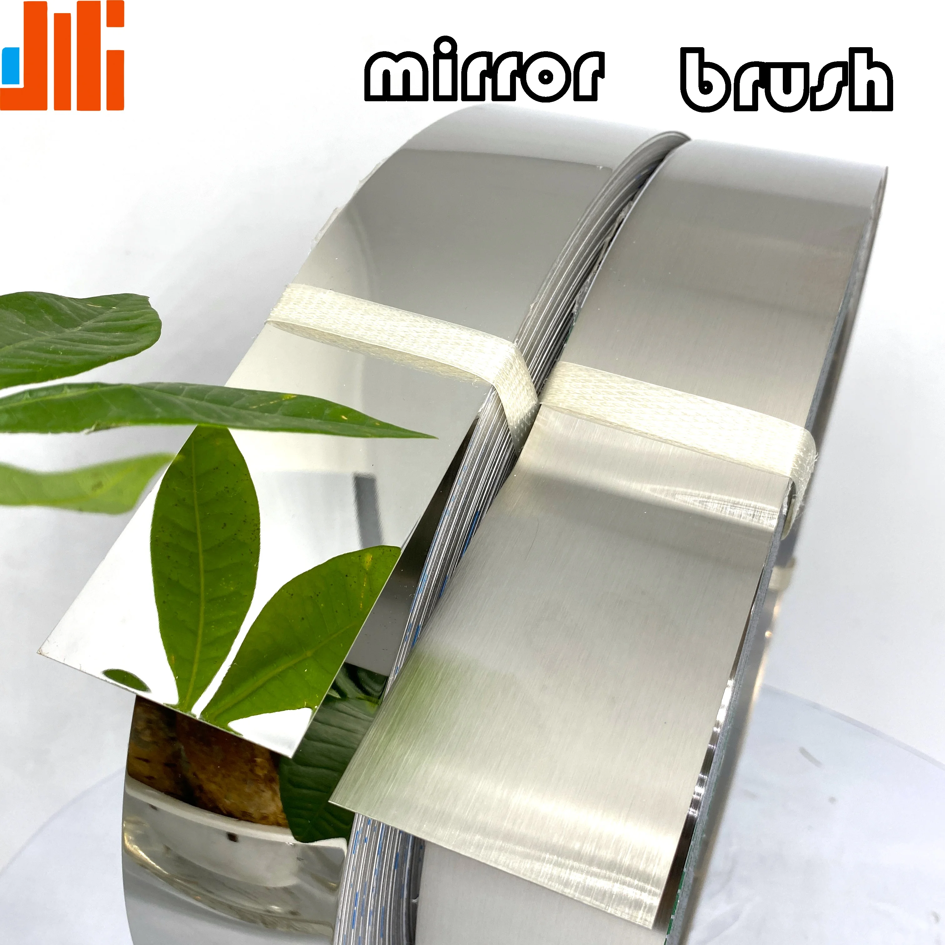 8k mirror stainless steel strip/coil/tape SUS200/300series sliver color Advertising word/logo material