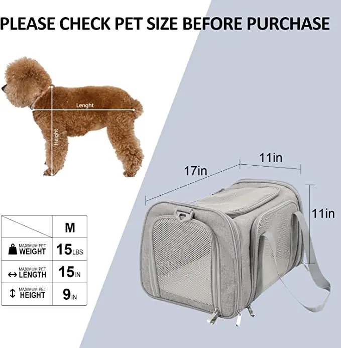 Cat Carriers Dog Carrier Pet Carrier for Small Medium Cats Dogs