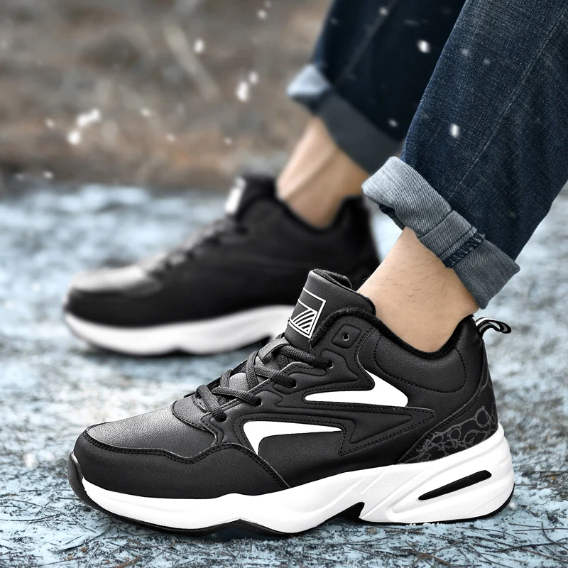 New style plus velvet warm cotton shoes wear-resistant running walking basketball casual sneakers