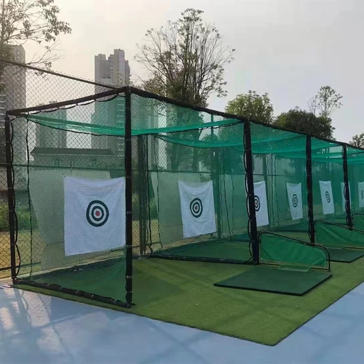 3x3x3m Golf Cage Training Aid Tool Practice Golf Net Cage Golf Hitting Cage