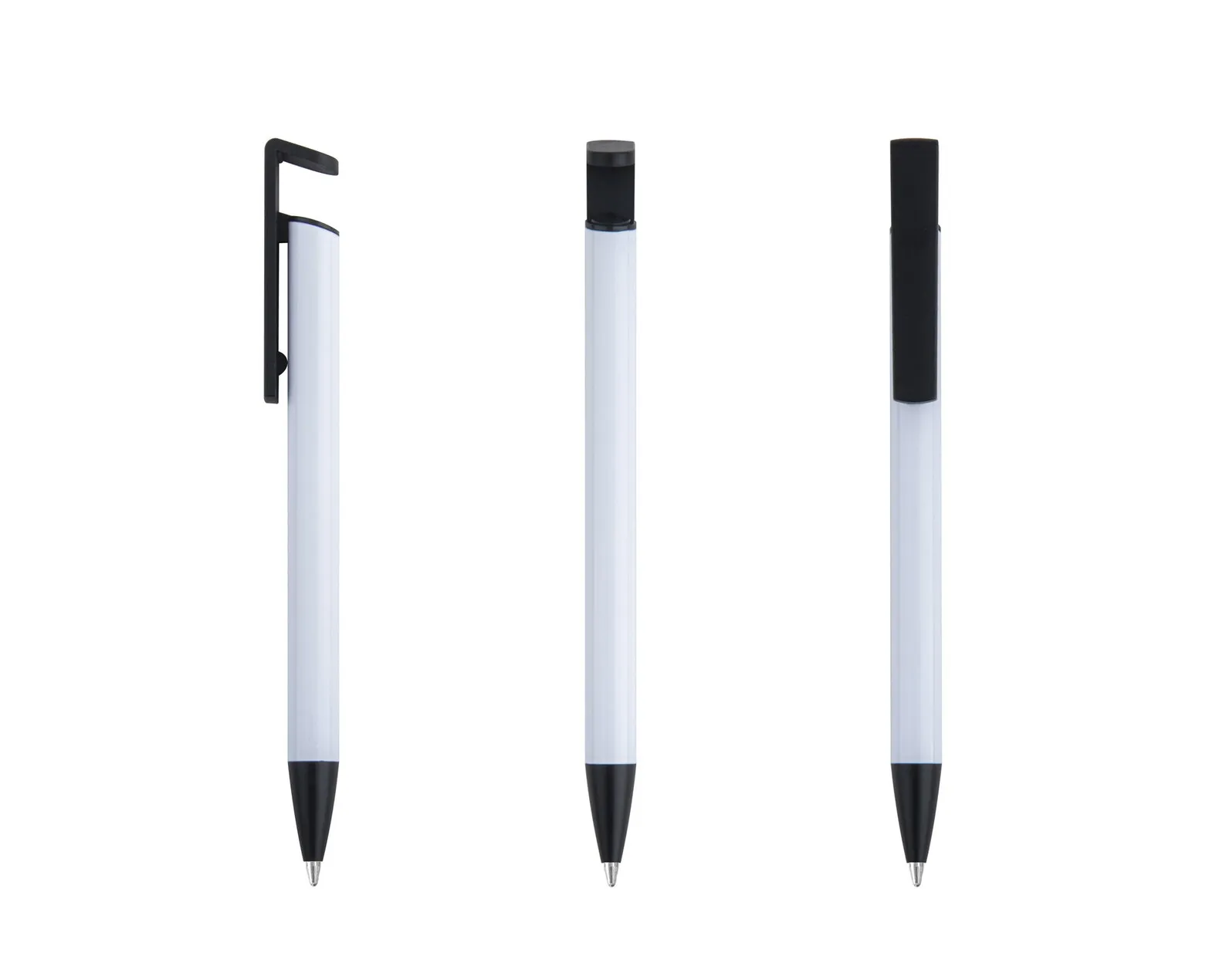 Ready to ship wholesale white metal sublimation blank ballpoint pens with shrink wrap for sublimation printing