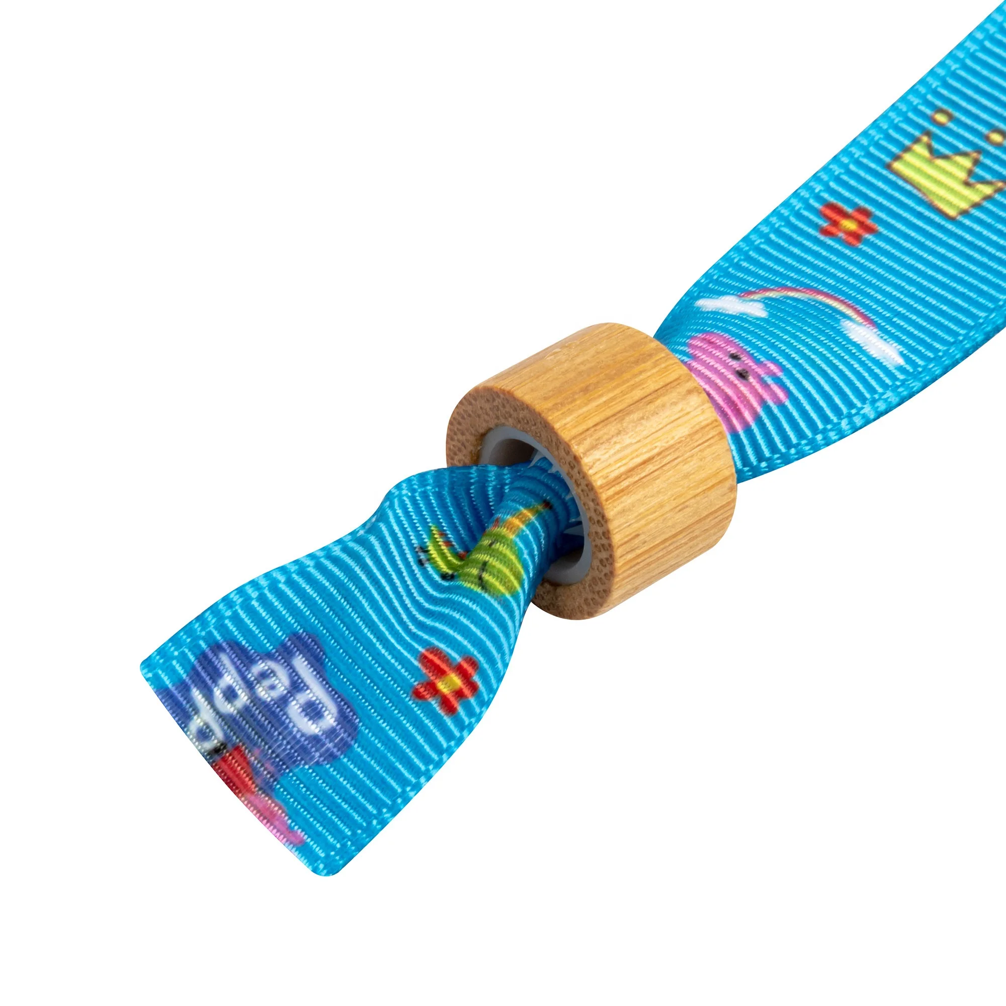 Wholesale Hot Style Customized Size Eco friendly Basswood And Bamboo Tags NFC Full Printing GPS  RFID Woven Wristband