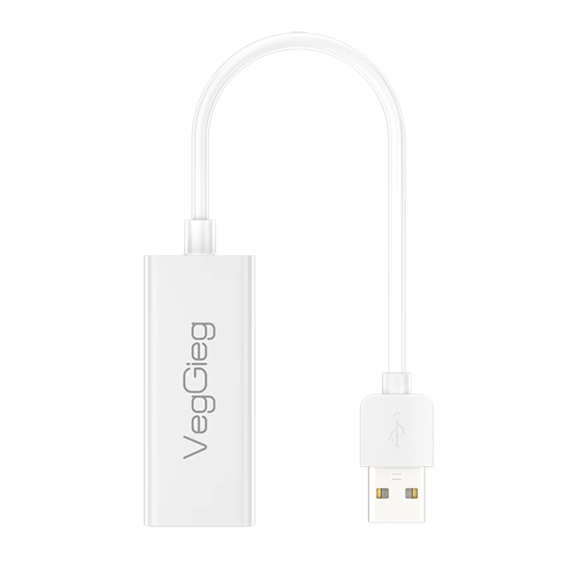 VegGieg  USB Wifi Adapter  Male To RJ45 Female USB Network Card 100Mbps Gigabit For computer  And Laptop