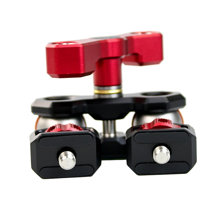 Custom Design Vlogging Articulating Magic Arm Dual Ballhead1/4' Screw Universal Camera Video Monitor Mount Adapter