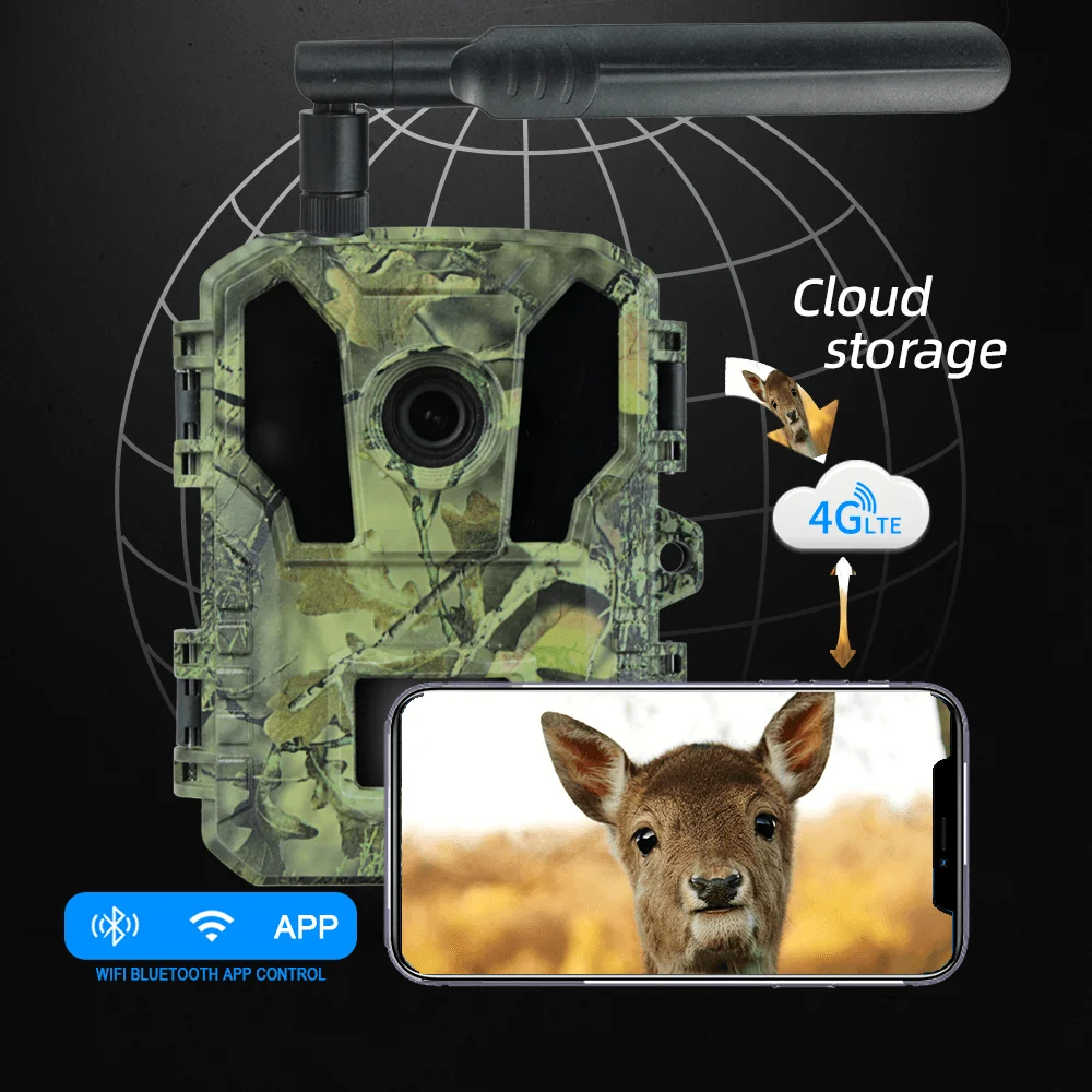 48MP 4G Wi-Fi Солнечная зарядная охотничья камера цифровая мини-камера
