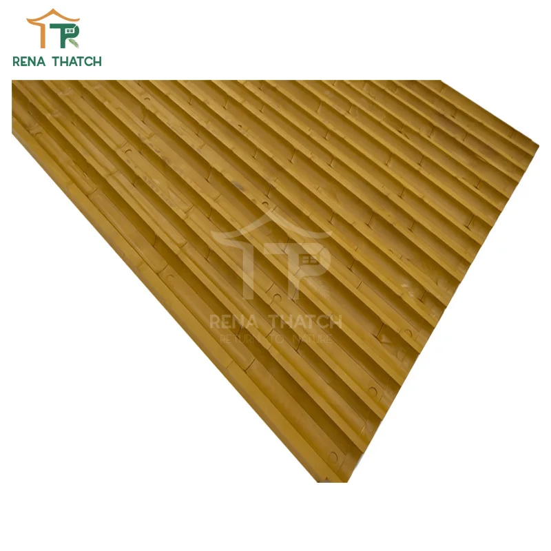 Japanese style artificial flat bamboo fencing synthetic bamboo screening synthetic bamboo fence