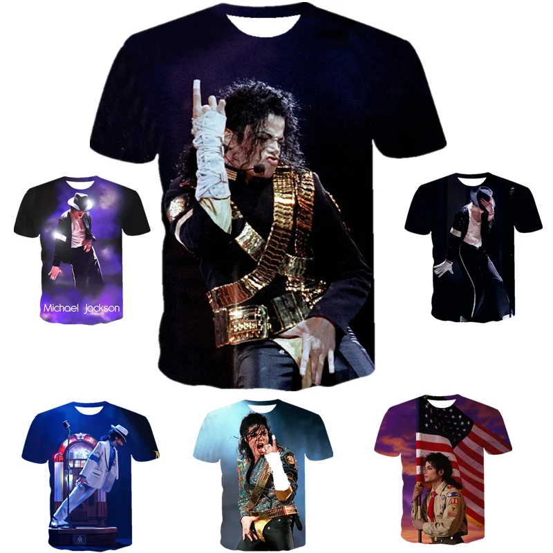 King Of Pop Michael Jackson 3D Print T Shirt Men Women Children Fashion Hip Hop T-shirt Streetwear Harajuku Tee Shirts