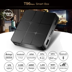 T96 Mars Mini Android Tv Box 2g 16g Amlogic S905w четырехъядерный 9 0 OS 4k Wifi Smart