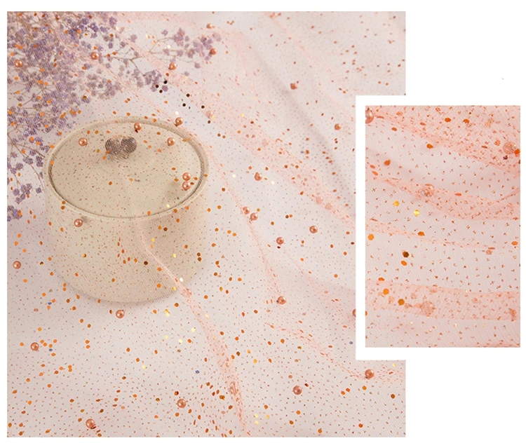 
Manufacturers selling high-quality products embroidery sequin fabric fabric sequin big sequin fabric Used for clothing 