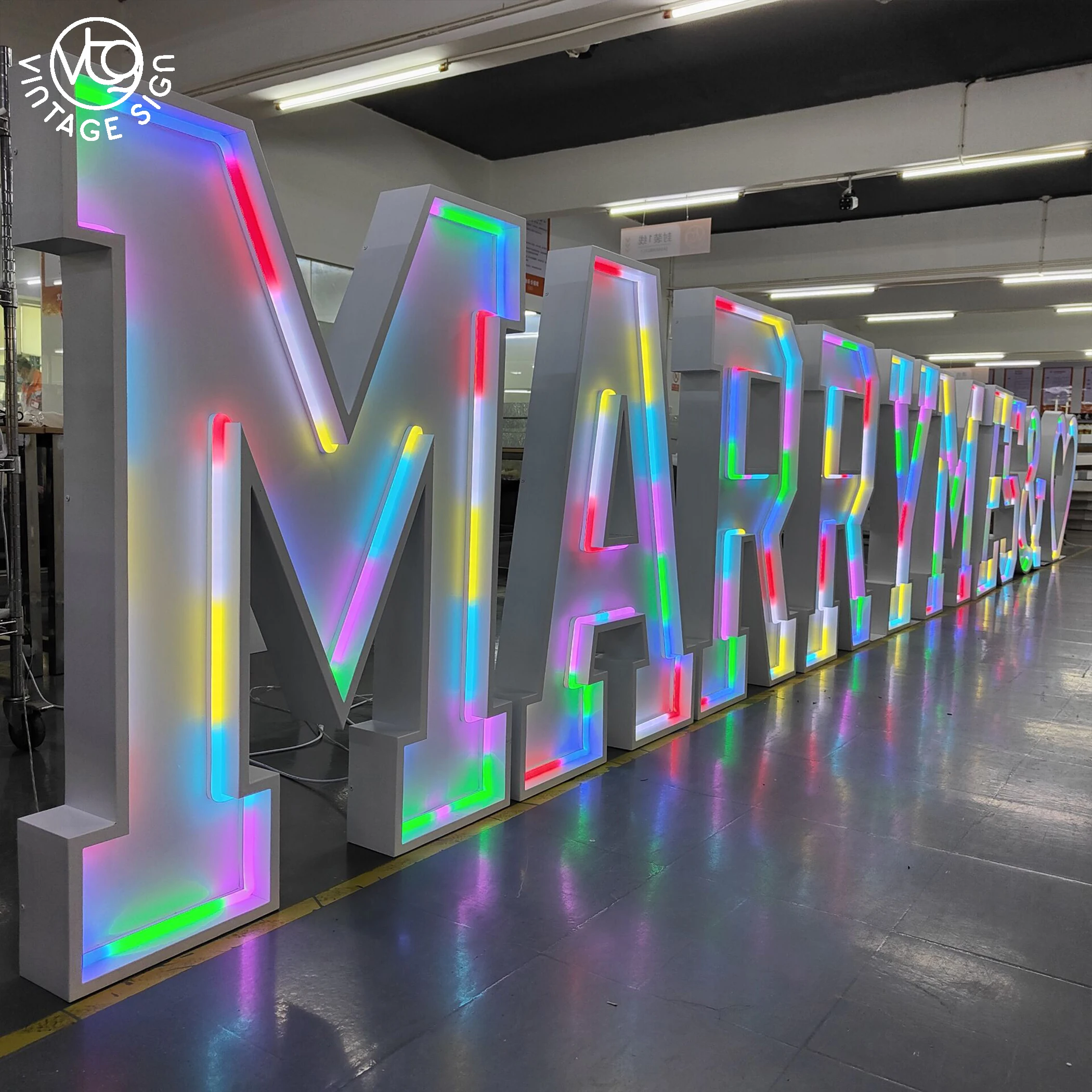 Light Up Outdoor Signs Decoration Mr And Mrs 4ft 5ft  Sign Giant Neon Marquee Letters With Factory Prices