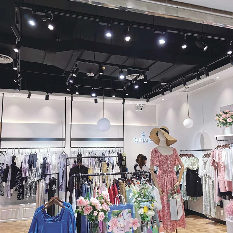 Modern Design Jewelry Shop Focus Adjustable LED Track Spot Light COB 7W 10W 15W 30W 45W Zoom Track Light