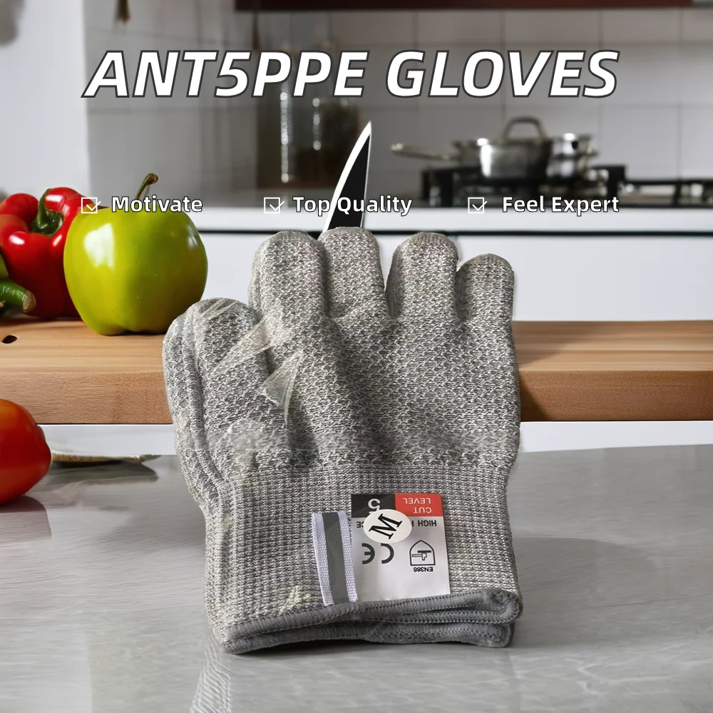 Wholesale Comfortable Cut Resistant Worker Gloves Garden Work ANT5PPE Palm Dipped Safety Gloves Wood Cutting Protective Work