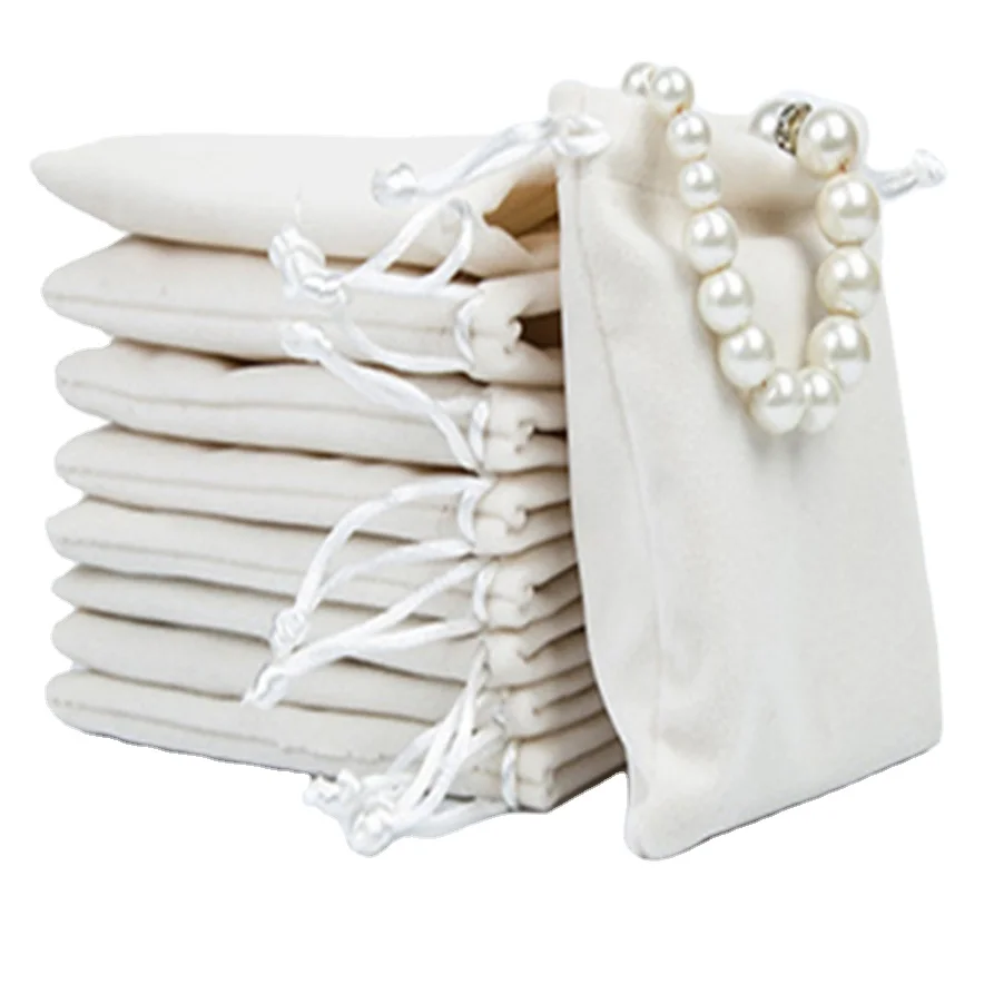 Wholesale customized logo small Velvet Drawstring Gift Bags Jewelry Bags Pouches for jewelry packing
