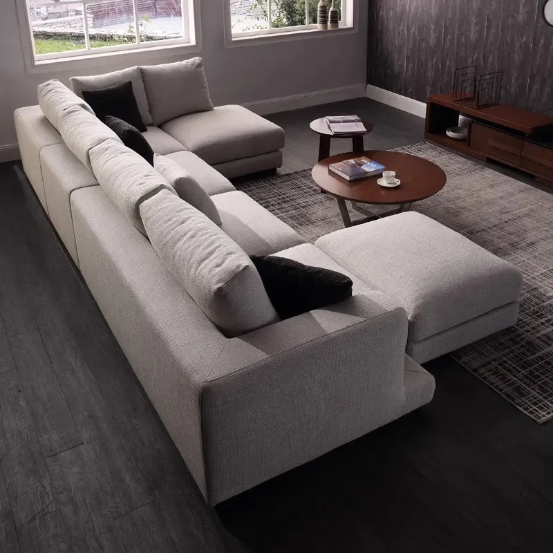 Wholesale Of New Products Minimalist Cloud Sofa Set Furniture  L shape Sectional Couches Chaise Lounge Sofas