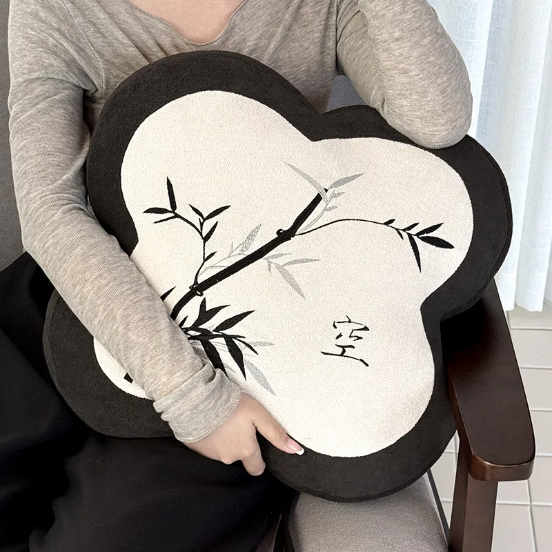 Chinese Culture Creativity Cartoon Toys Plum Blossom Orchid Bamboo Chrysanthemum Plush Sofa Pillow Cushion for Living Room Party
