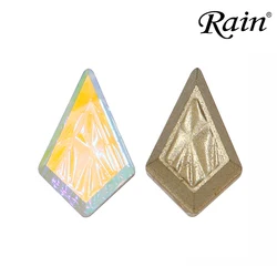 Rain Relief Glass Rhombus 12*19mm Crystal Pendant for Custom Jewelry Making Accessories DIY Earing Necklace