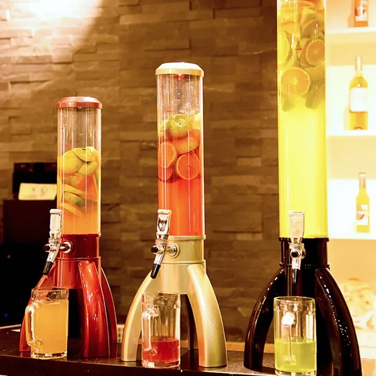 2024 new factory direct sales 3 liter beer cannon beer tower colorful luminous beer tower with customizable logo