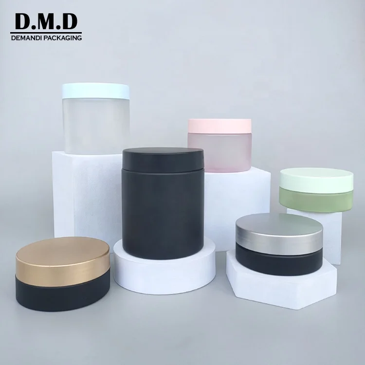 150ml frosted 500 grams 250grams 300 ml empty clear low profile wide mouth  PET  body butter 8oz plastic jar with screw lid