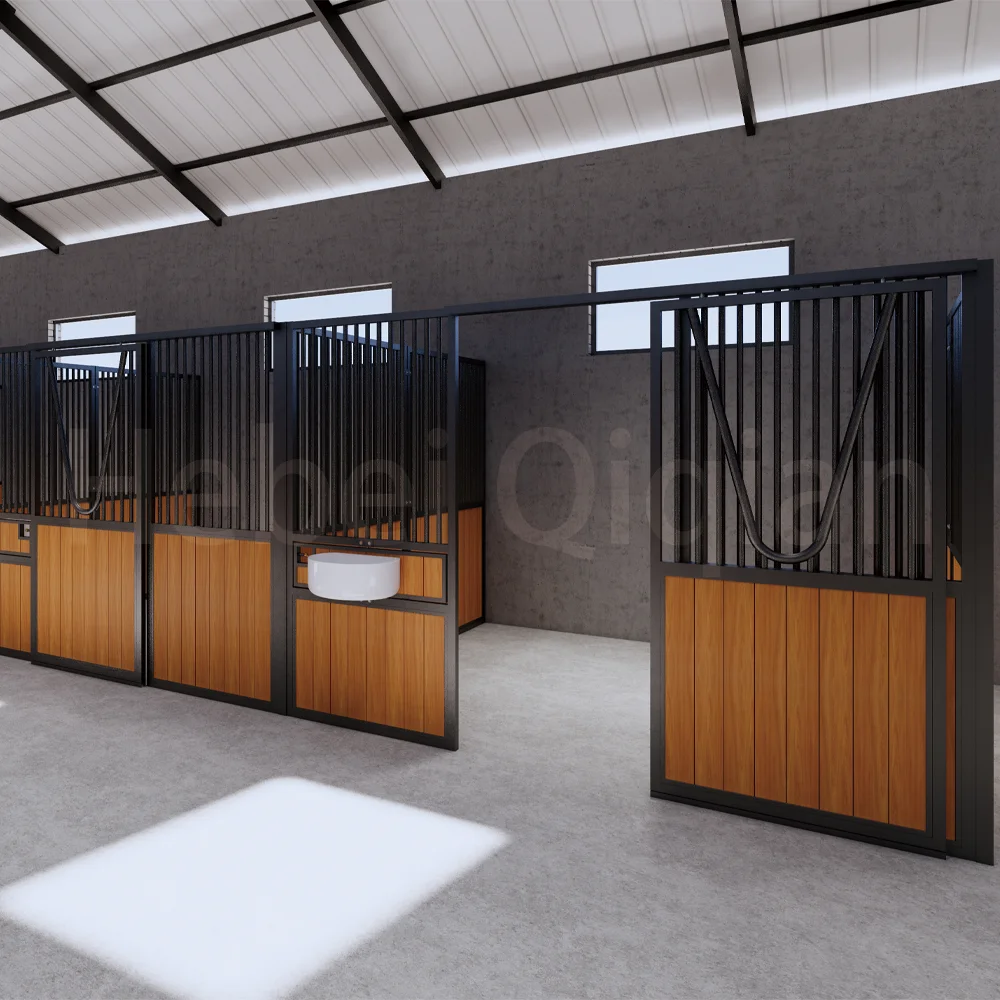 4.2x2.2m 3x2.2m 3.6x2.2m Outside Portable Horse Stables Stall Movable Equestrian Race Metal Barns For Horse Stable House