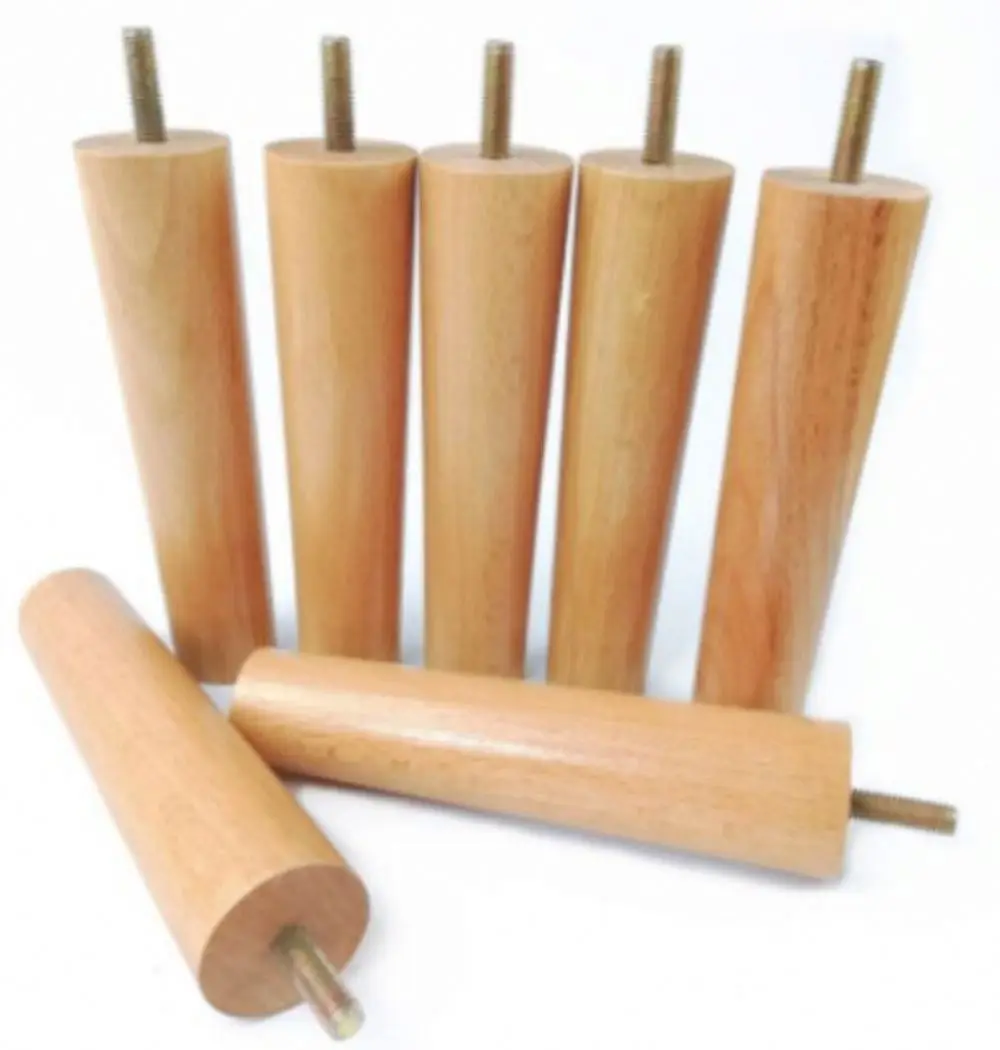 Rubber wood curved furniture sofa leg wooden legs for furniture 20247