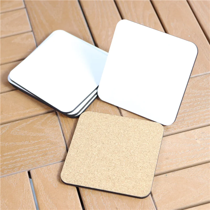 MDFSUB in stock mdf coaster 4mm Thick Eco-Friendly sublimation mdf Coaster 90x90mm Square Blank Sublimation MDF Coaster