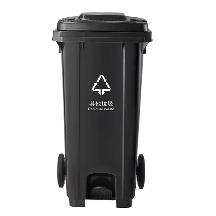 Manufacturer 120l 240 liters 660l 1100l outdoor large plastic wheeled dustbin/trash can/waste garbage bins for sale prices