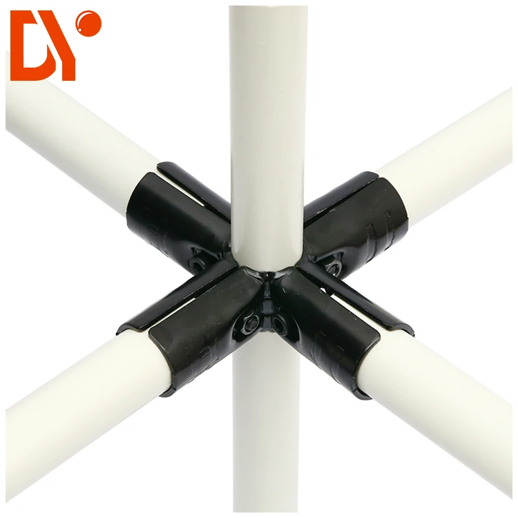 HJ-5 28mm Lean tube Fitting Connector for pipe rack system horizontal connection